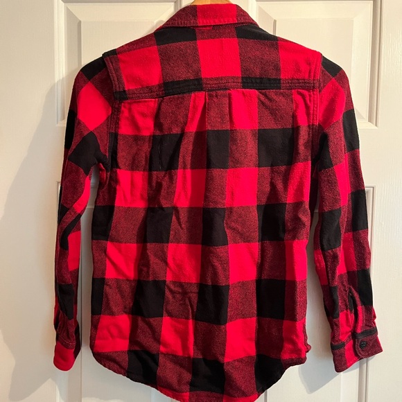Children’s Place Buffalo plaid button up LS flannel shirt, kids’ size 10/12 LG - Picture 3 of 3